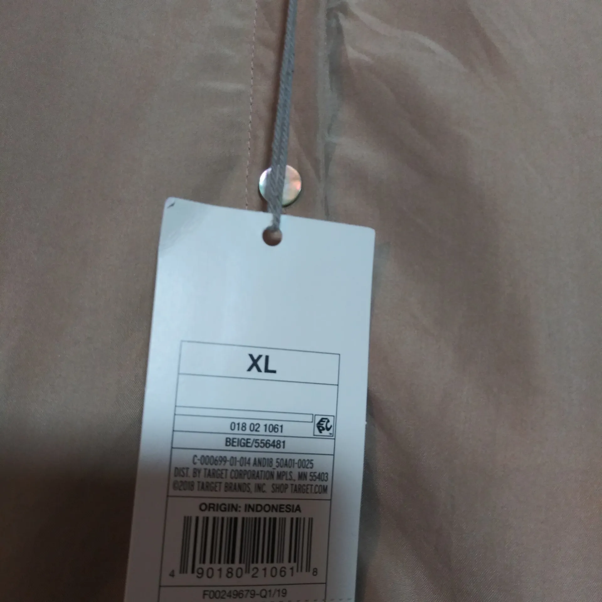 A New Day Sleeveless Tan Button Front Blouse Neutral Size XL - Image 2