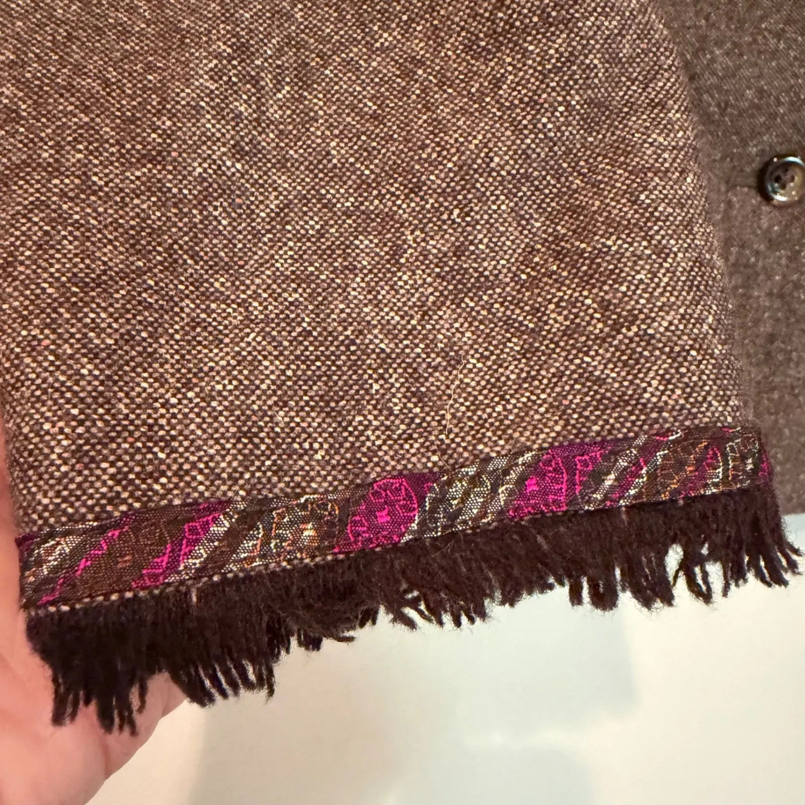 Kay Unger Vintage Coquette Girl Blazer Women's 4 Brown Tweed Career Boho‎ Dainty - Image 3