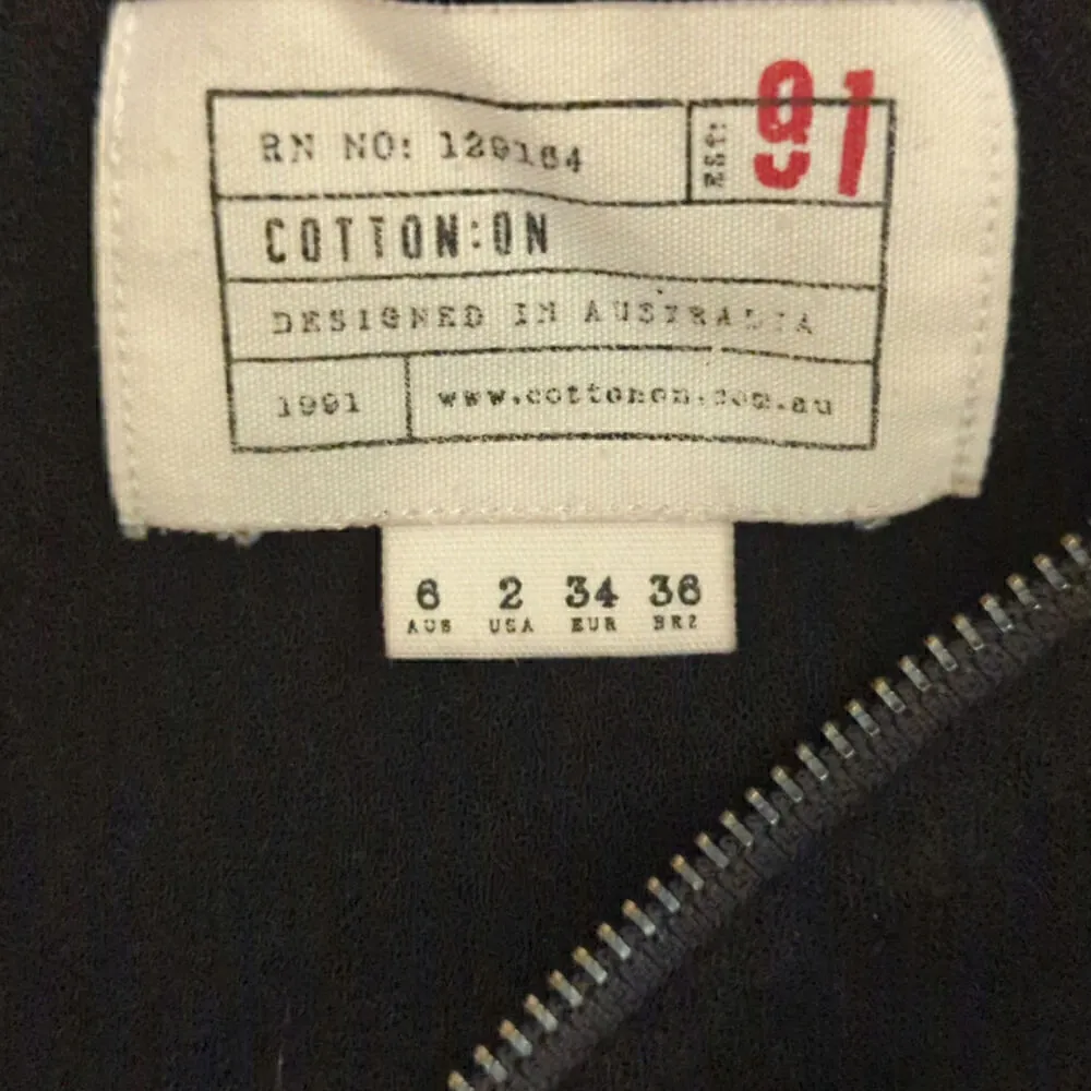 Cotton On Black‎ Full Zip Jacket Outdoor Size 2 - Image 4