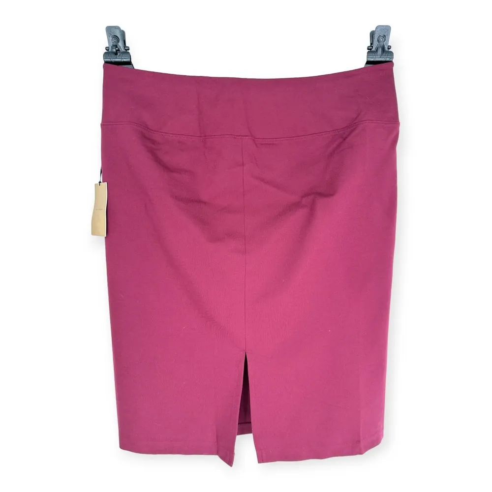 Halogen | NWT | XXL | Burgundy Field Ponte-Knit Stretchy Pull-On Pencil Skirt - Image 6