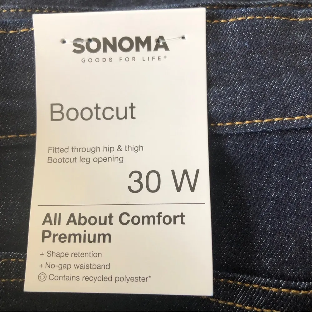 SONOMA Good For Life Womens Bootcut Stretch Jeans Dark Wash Size 30W Premium New - Image 3