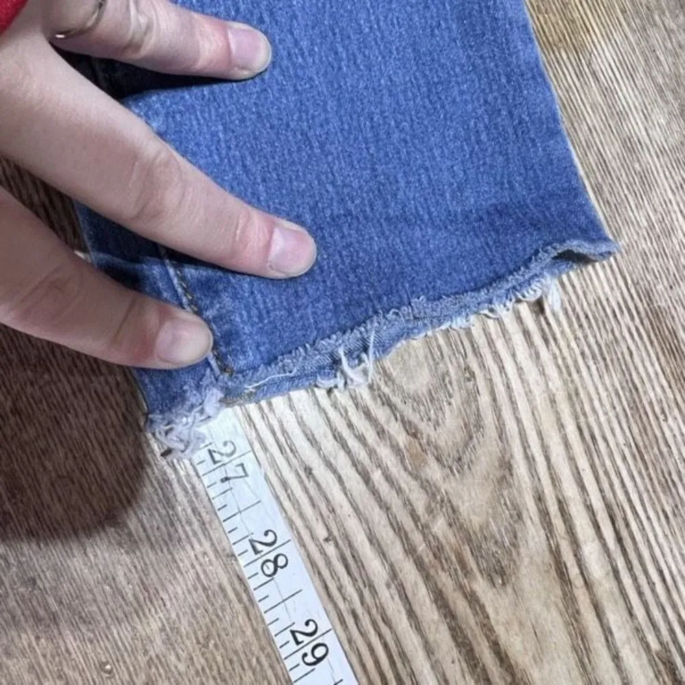 Free People Distressed Jeans‎ Medium Wash Denim Pocket Size 26 ankle destroyed - Image 11