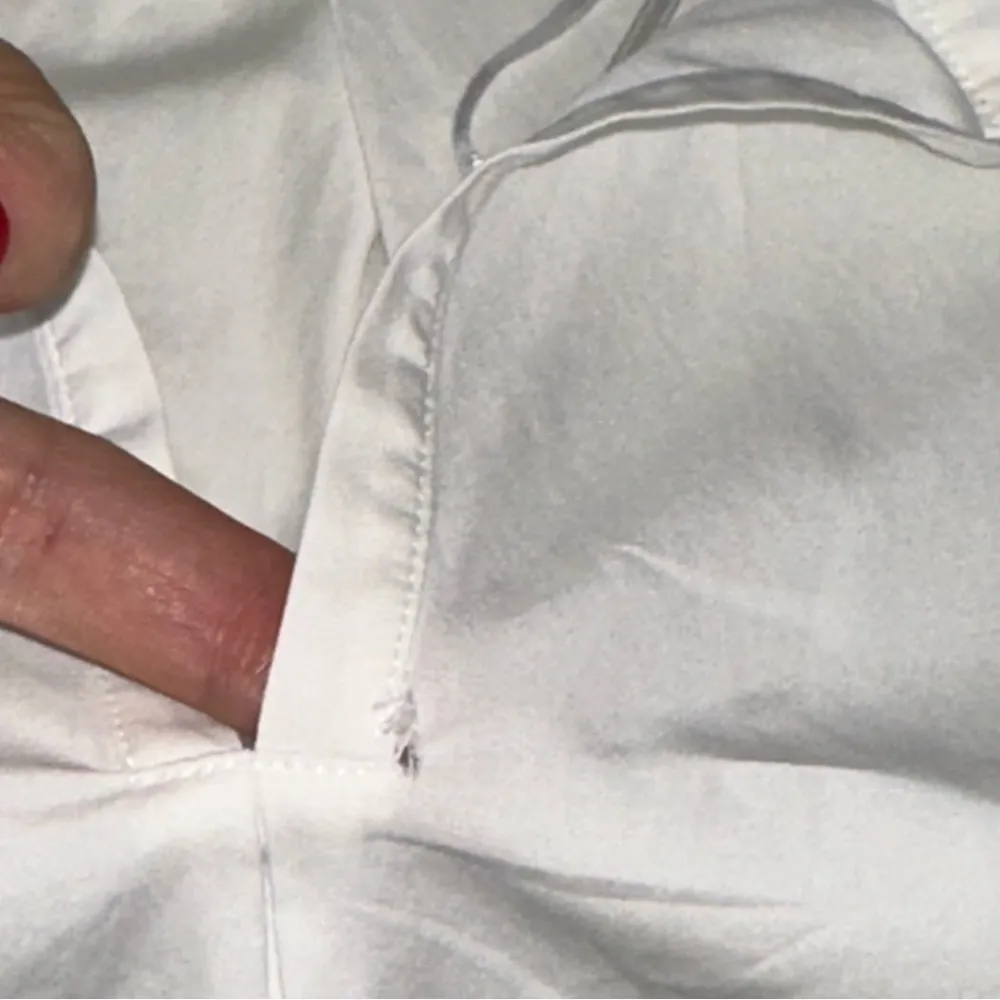 Tara Jarmon Women’s Size 38 M White Open Henley Pop Over Tunic Shirt Top Size M - Image 8