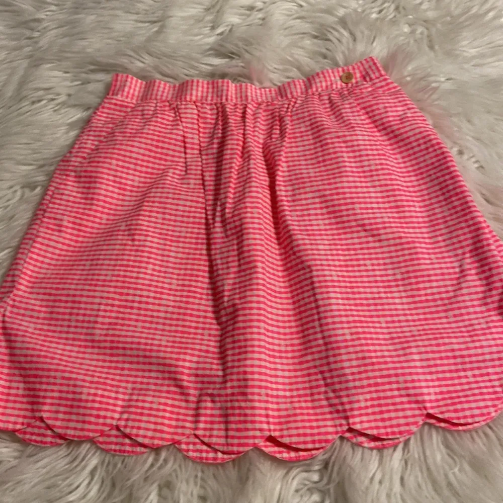 Lilly Pulitzer Skirt size XS excellent condition color pink and white length 16” - Image 10