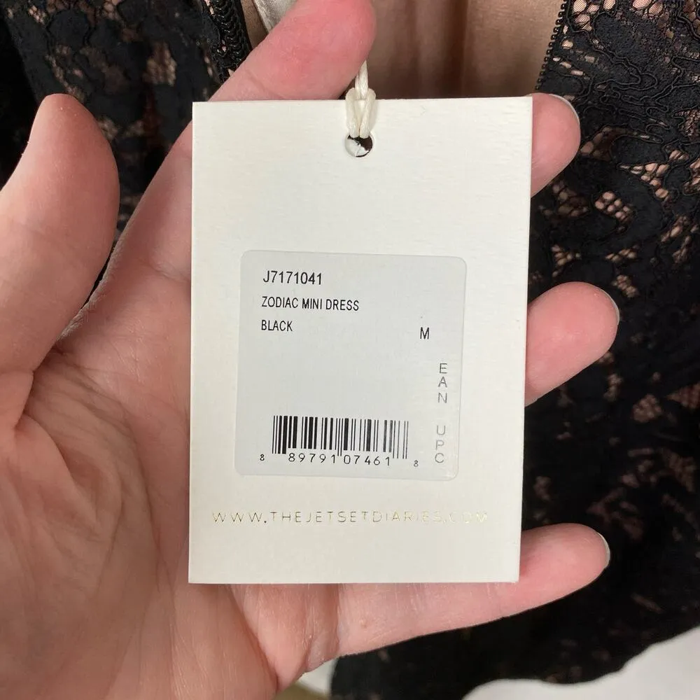 The Jetset Diaries Black Lace Zodiac Mini Dress Sz.M NWT - Image 10