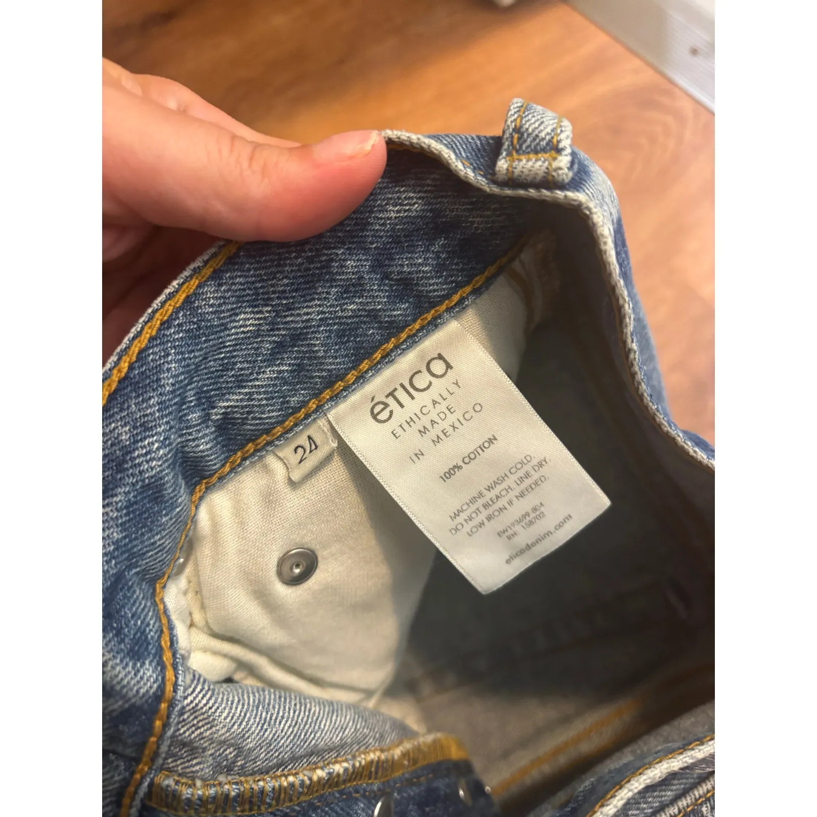 NWT Etica Leia Ultra High Rise Straight Leg Jean In Bluestone Size 24 Blue - Image 7