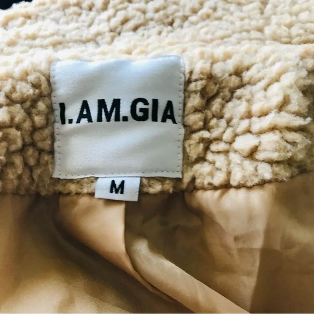 I.AM. GIA‎ Teddy Pixie Teddy Bear tan Coat jacket size M - Image 5