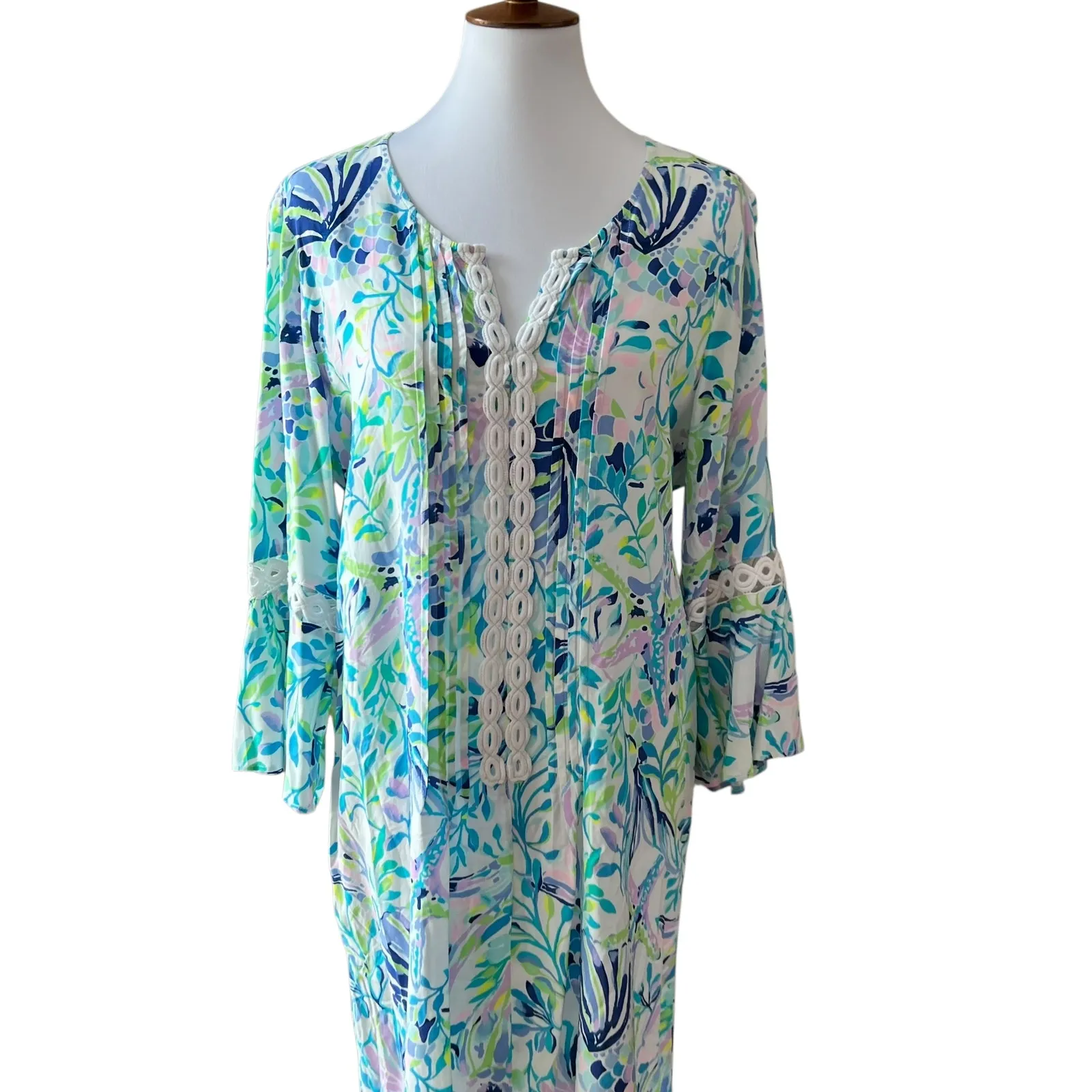 Lilly Pulitzer Large Dress Hollie Tunic Resort Cruise Beach Coastal Vacation 70s - Image 11