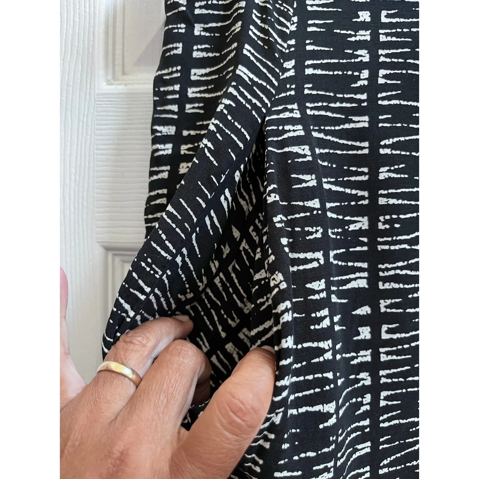 Whistles Black Sahara Print Avie Pocket Wrap A Line Skirt Size Medium - Image 6