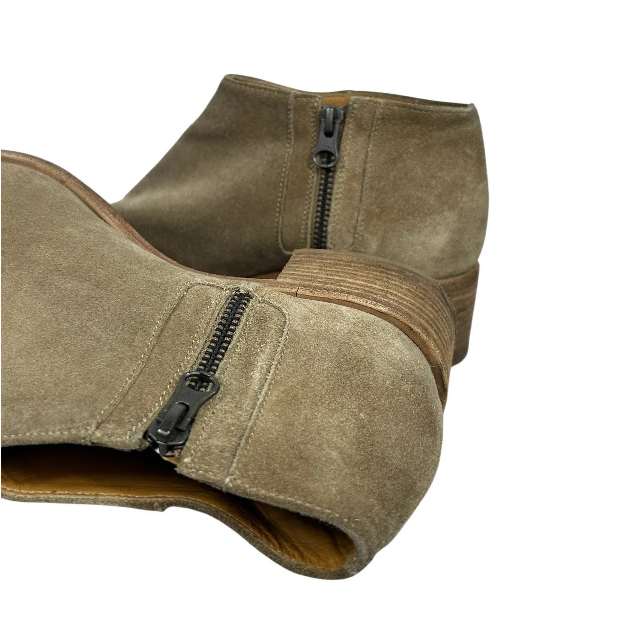 Hope Stockholm Tan Suede Leather Ankle Boots EU40 US8 Boho Western Retro Size 8 - Image 8