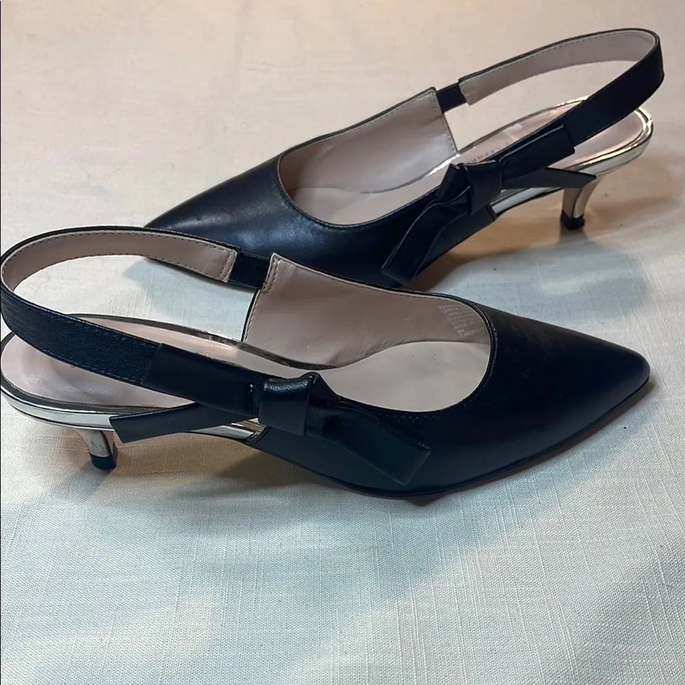 Nannette Women's Black Slingback Shoes Size 6 - Image 3