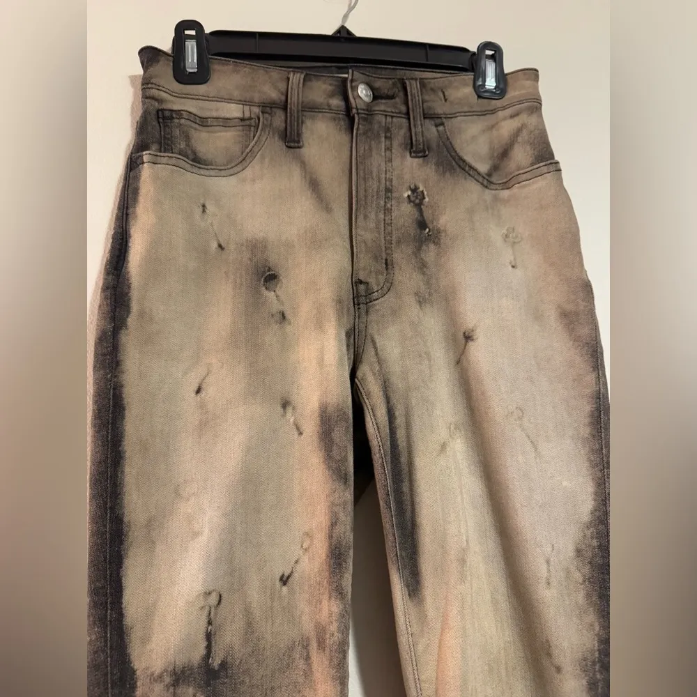 Handmade Bleach Dyed Madewell Curvy Roadtripper Jeans size 27 - Image 2