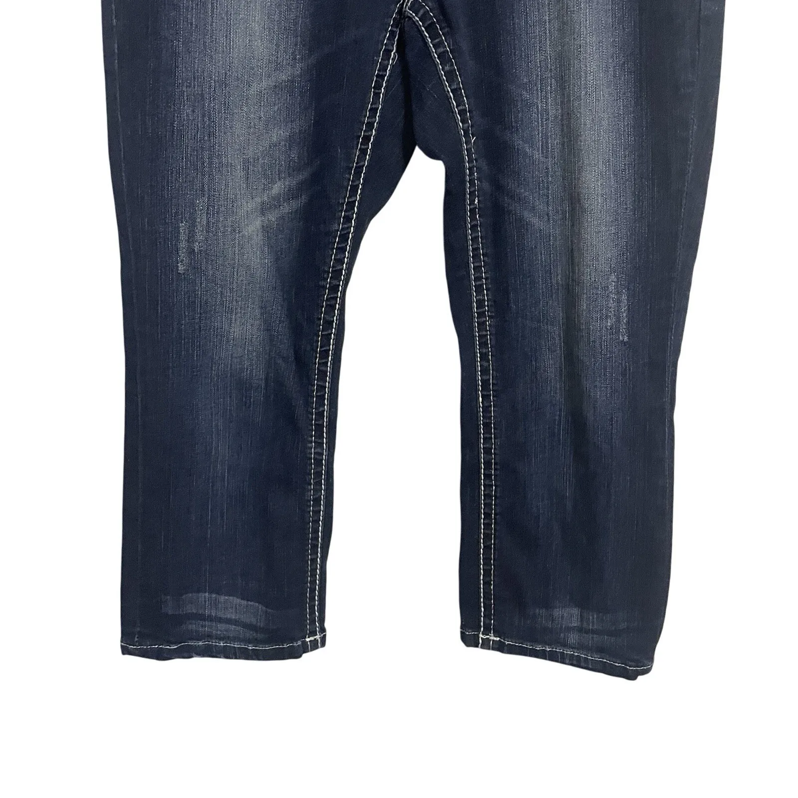 Grace Jeans Women Size 29 Embellished Pocket Bootcut Dark Wash Denim Blue - Image 4