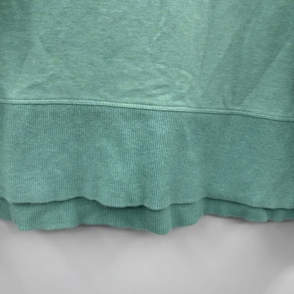 L.L.Bean Split Hem Pullover Sweatshirt Women’s Size Small Sea Green Heather Cozy - Image 5