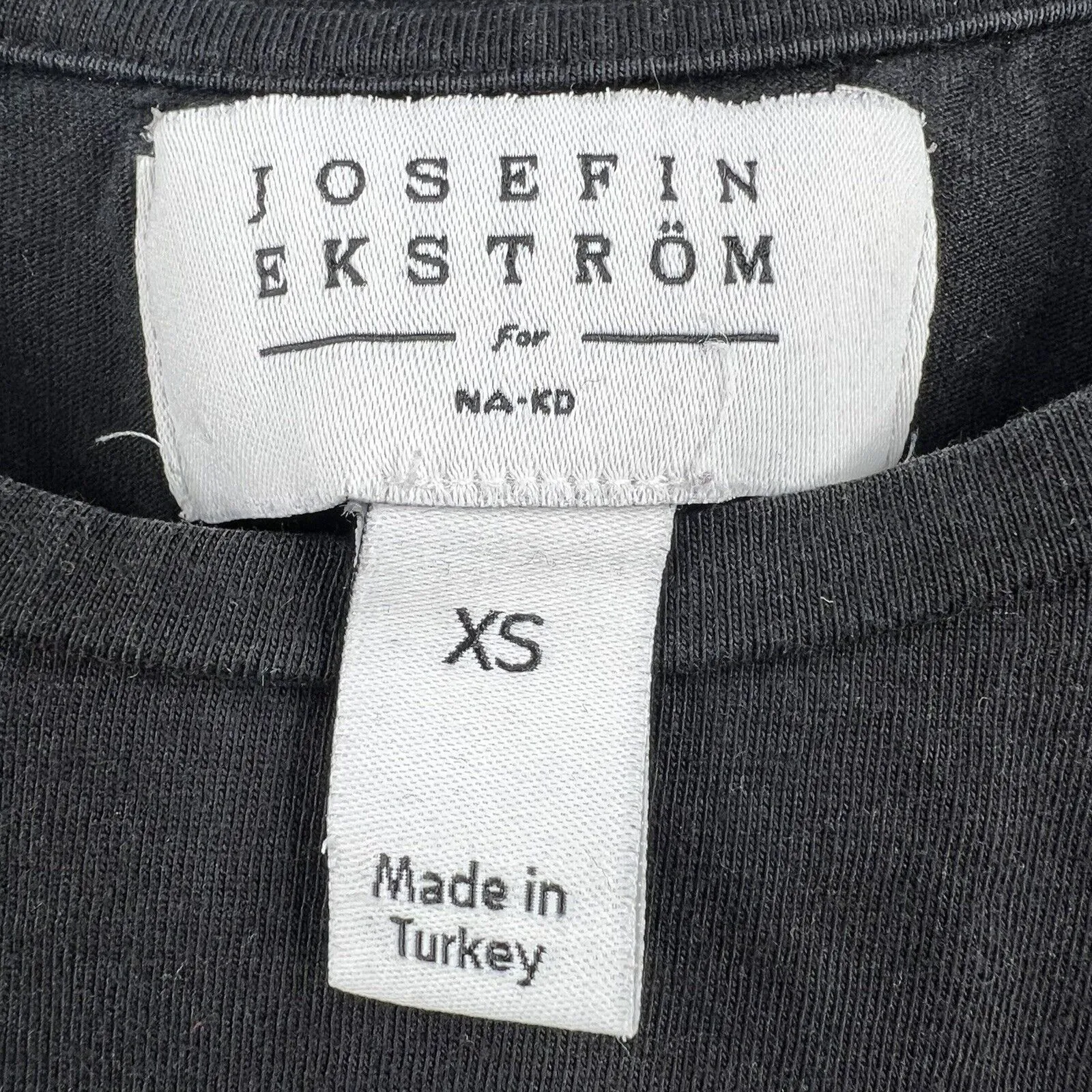 Joseph Ekstrom for NA-KD Easy Tiger Back Print Black Tee‎ Shirt Size XS - Image 4