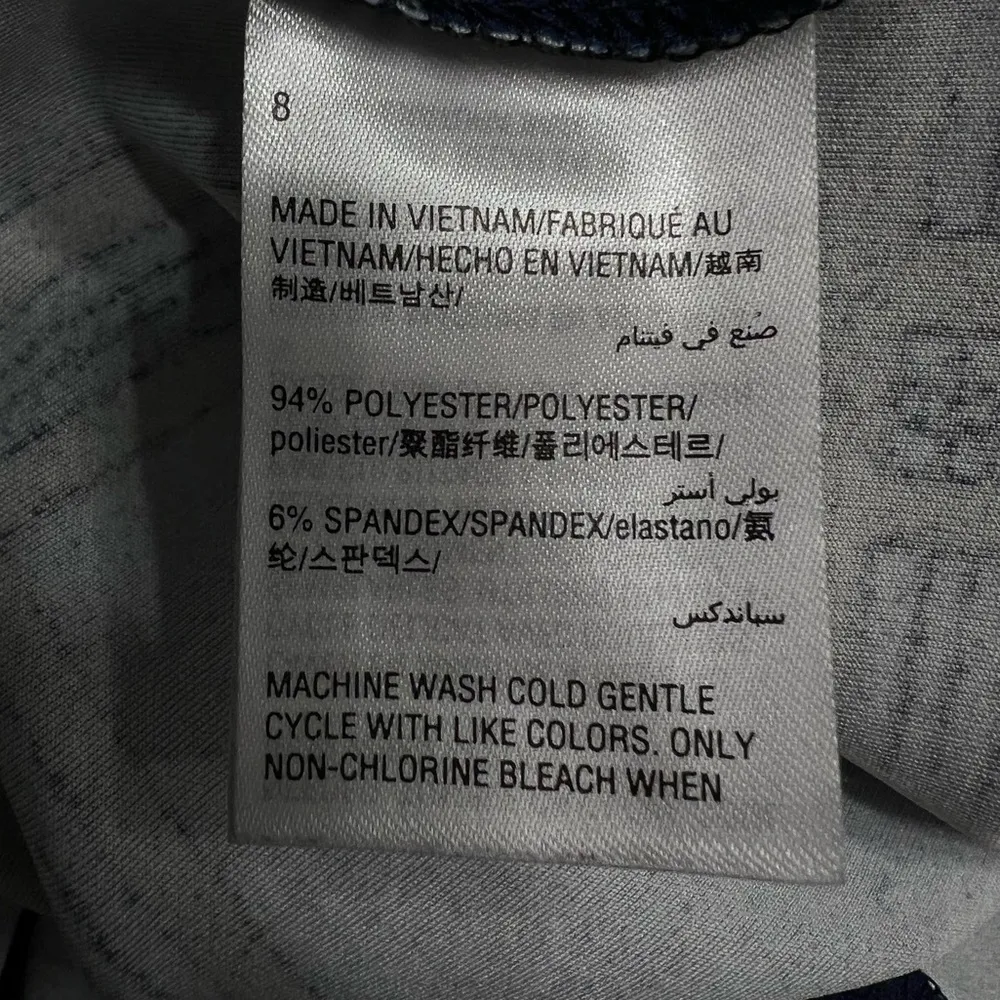 Alfani Women’s Blue & Black Large Check Patterned Dress with Short Sleeves. Sz 8 - Image 4