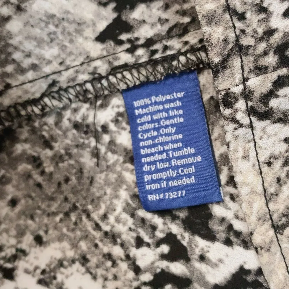 APT. 9 Snake Skin Print Long Sleeve Tunic Work Casual Top Blouse Large - Image 6