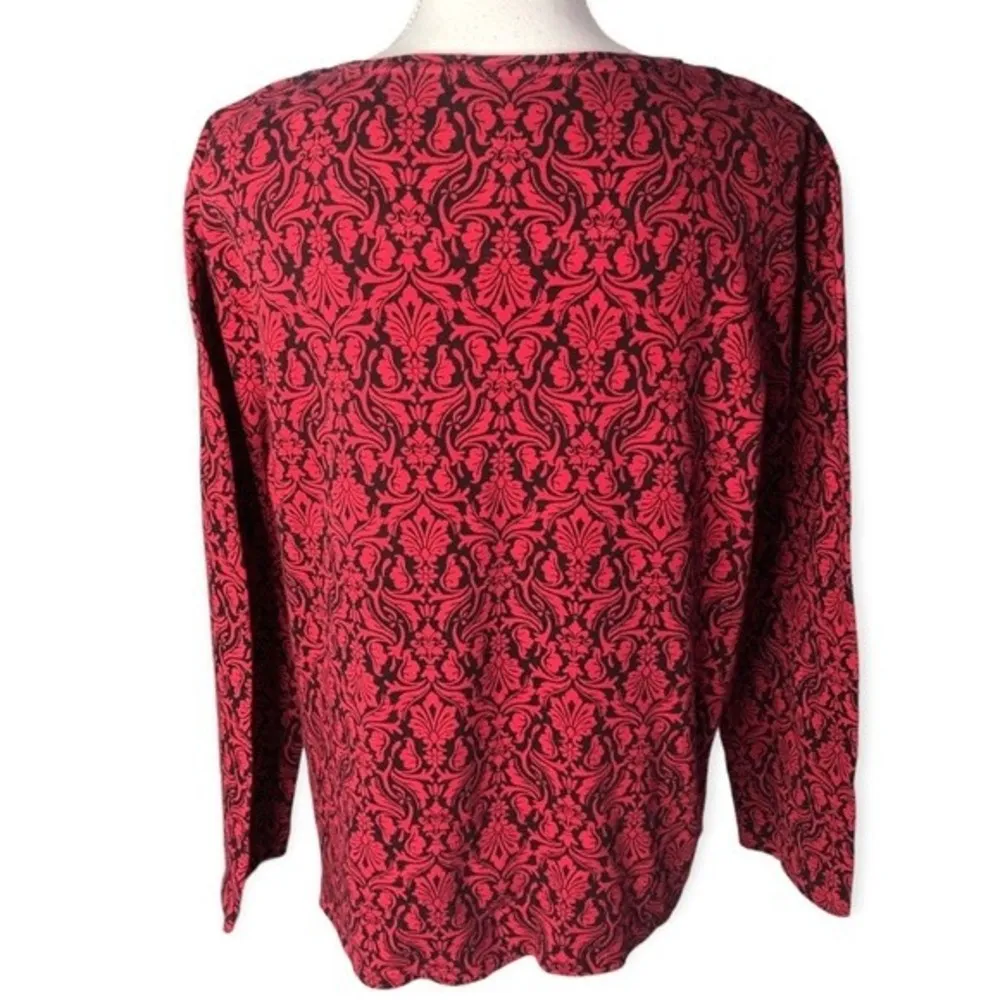 Charter Club Luxury Pima Cotton Paisley Print Long Sleeve T-shirt - Image 79