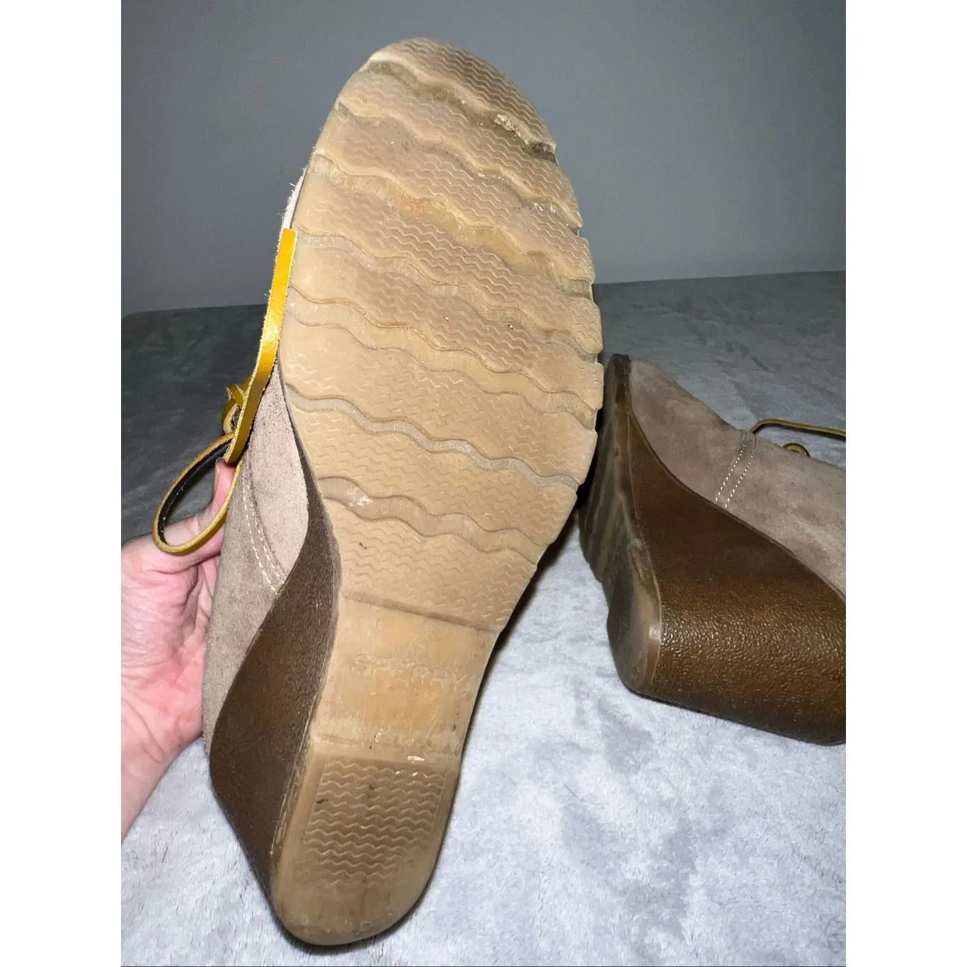 Sperry Suede Fall Booties Tan Women’s 8 - Image 7