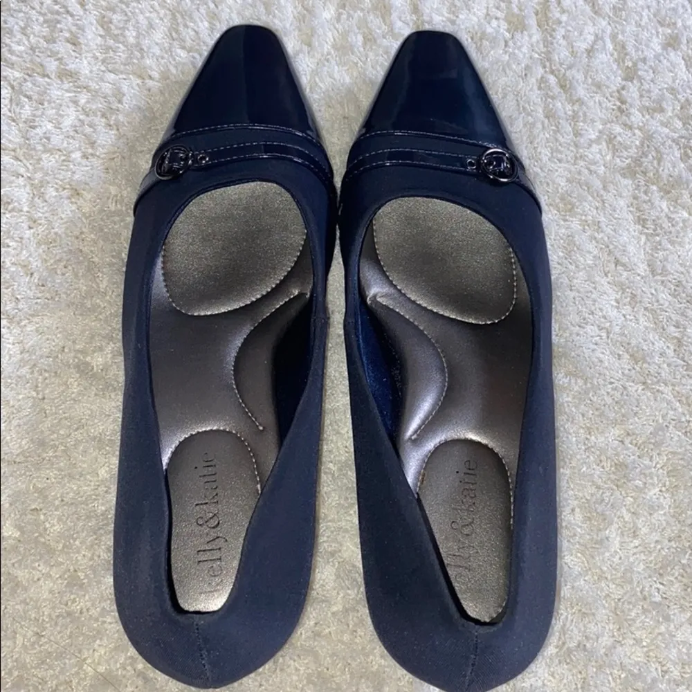 Blue Fabric Pumps - Image 3