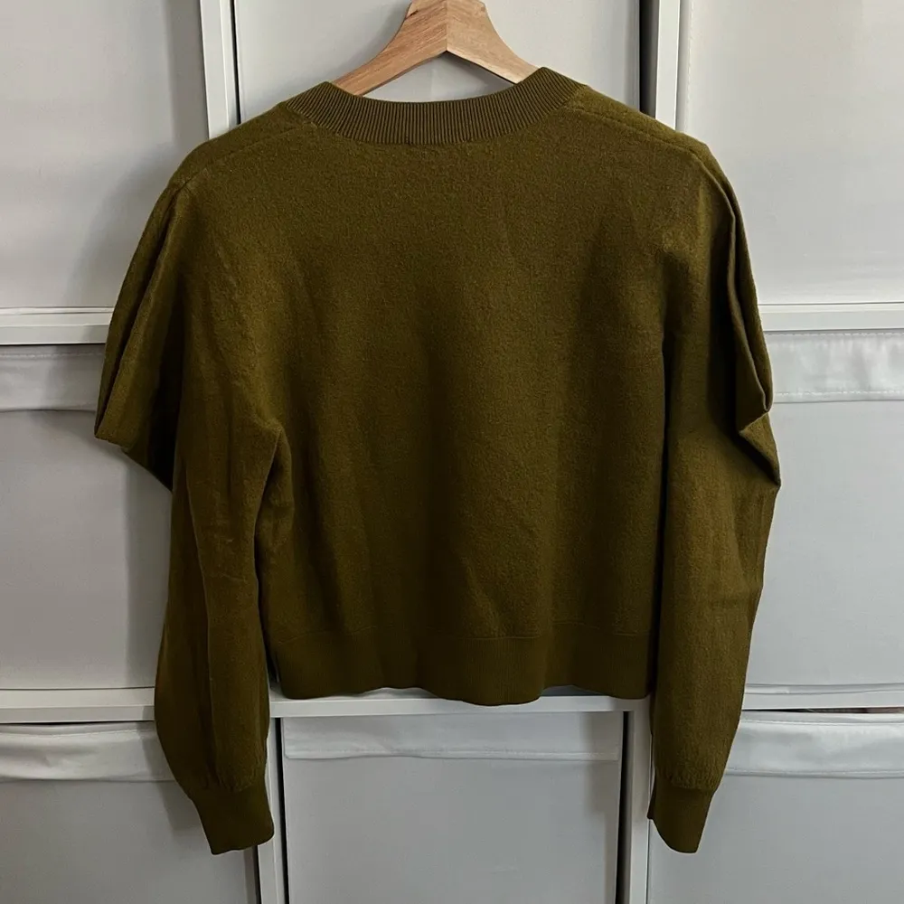 Ulla Johnson Marta Wool Cardigan in Fatigue - Image 4