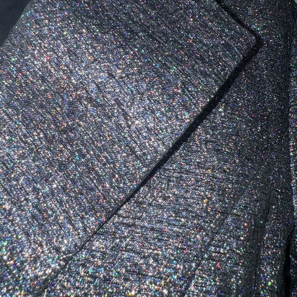 Charles Henry Women's Silver Metallic Double Breasted Long Sleeve Blazer Dress S - Image 9