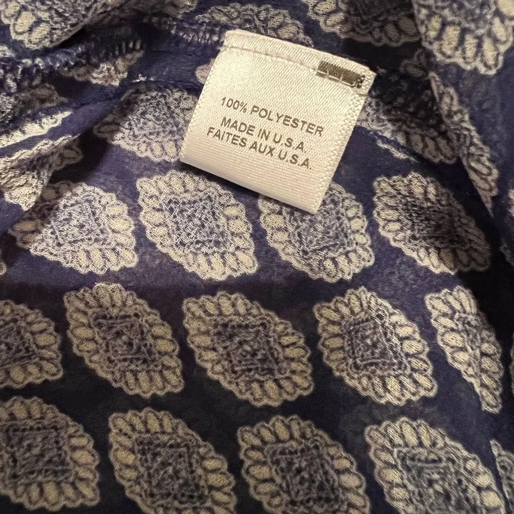 Misa Los Angeles Nahla Blue White Ruffled Mini Skirt Tiered Smocked Waist M - Image 6