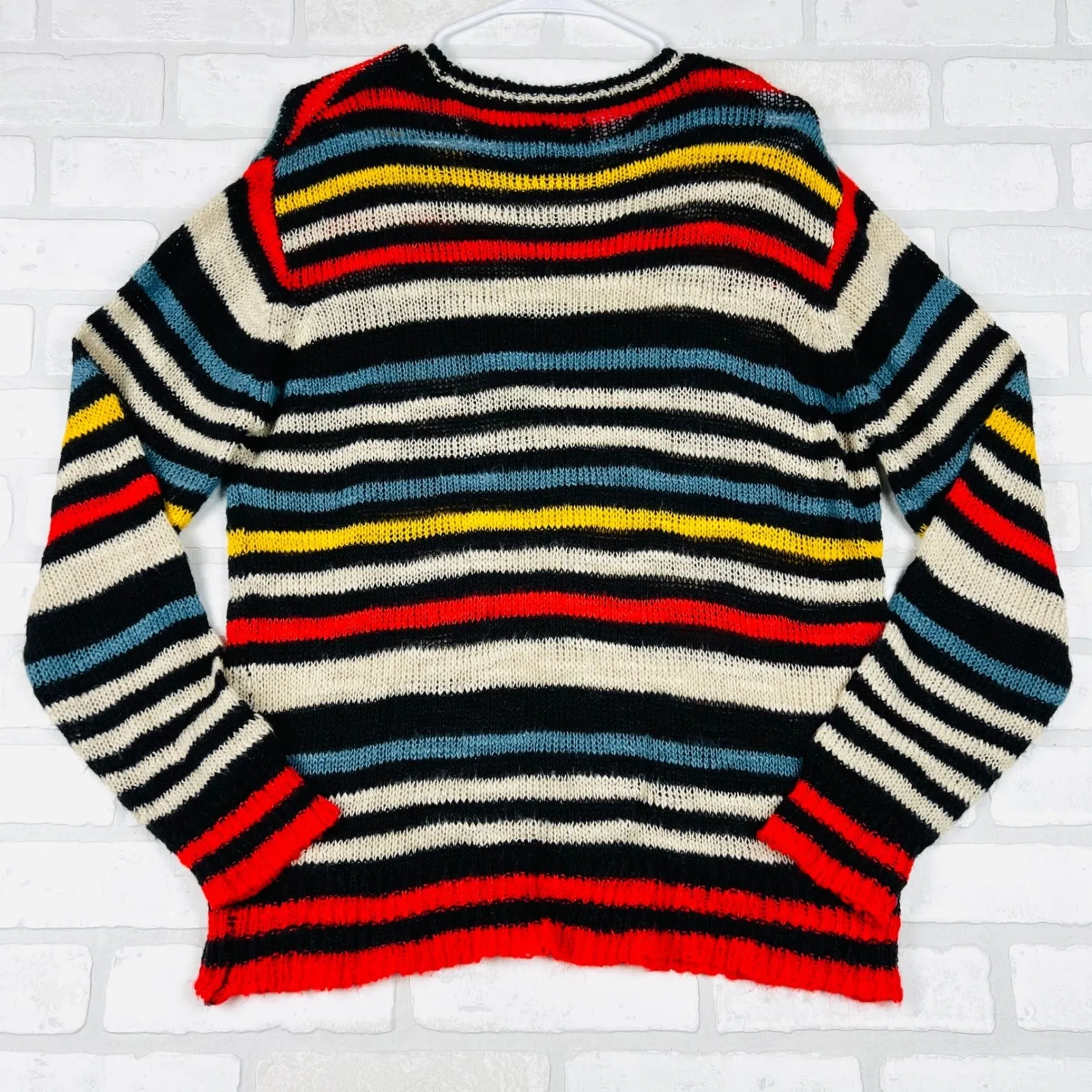 Volcom Bowrain Sweater - Multi Crew Neck Long Sleeve Women's Medium - Image 8