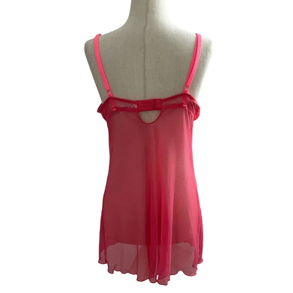 Gilligan & Omalley Women Size Large Pink Corset Sleepwear Intimate (10I-10) - Image 3