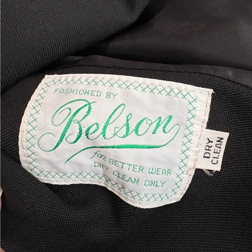 Vintage Belk’s Black Long Button Front Winter Coat Fits Modern Size 10 EUC - Image 10