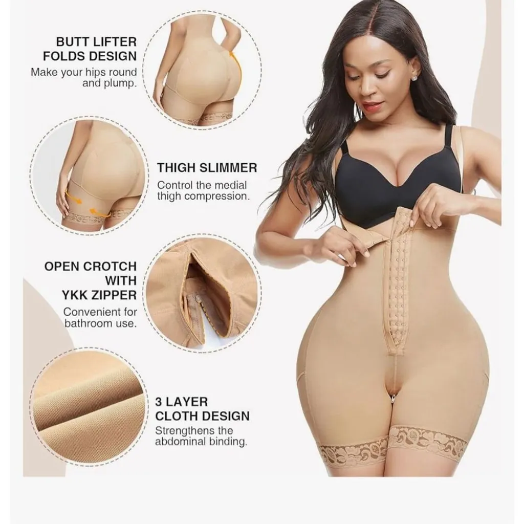 NEW Bodysuit Tummy Control Shapewear Seamless 2X Tan - Image 4