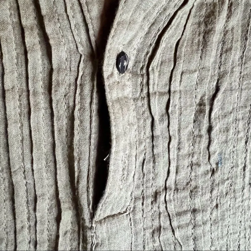 Free People One Tunic, XS.‎  Boho Career Wear Green Flowy - Image 3