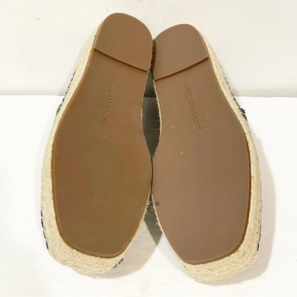 Rebecca Minkoff Size 6.5 Black Leather Moon & Stars Charm‎ Beatriz Espadrilles - Image 7