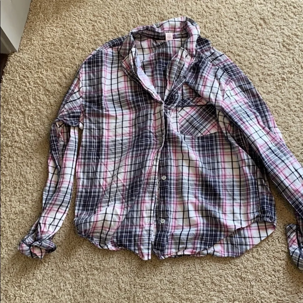 Victoria’s Secret PJ set pink/blk plaid size M - Image 3