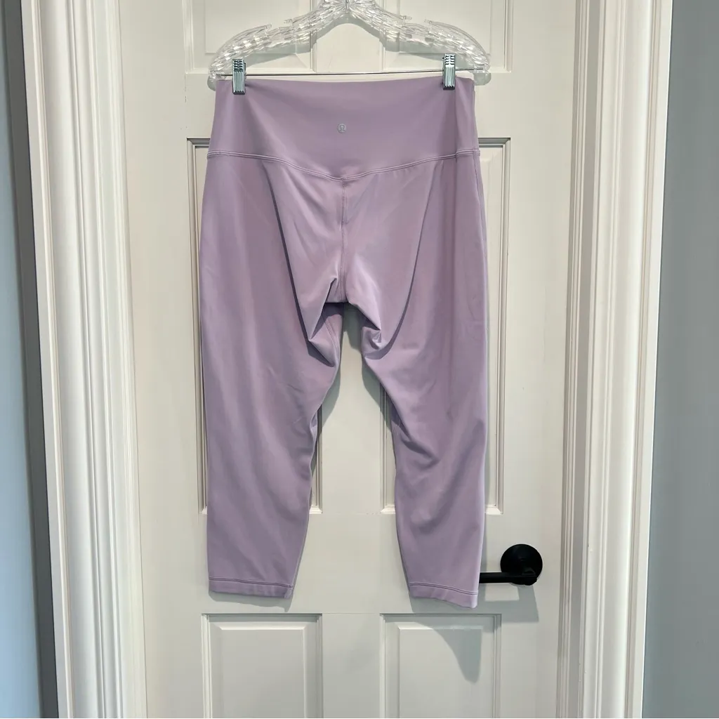 Lululemon Align High Rise Crop 23" Lavender Pastel Lilac Size 14 Cropped W6BWSS - Image 4