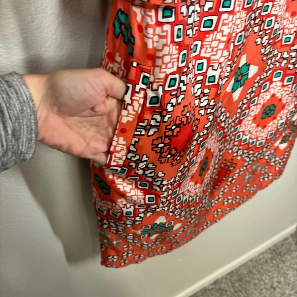 Phoebe Couture 100% Silk Boho Dress Size 12 - Image 4