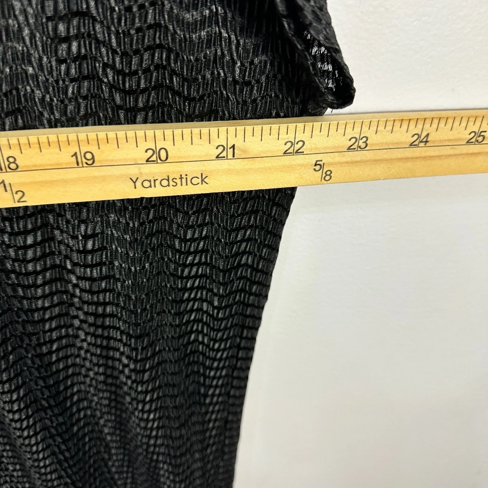 Notations Woman Top 1X Black Textured Crinkle Knit Stretch Blouse Boho‎ Career - Image 4