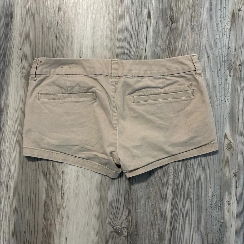 American Eagle Outfitters High Waist tan Shortie Stretch  Shorts - Image 2