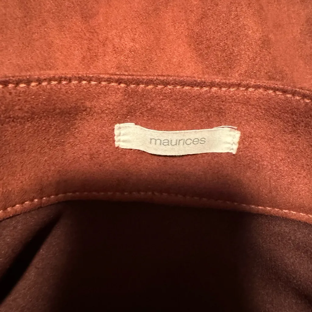 Maurices Rich Brown A-Line Skirt with Buttons - Image 2