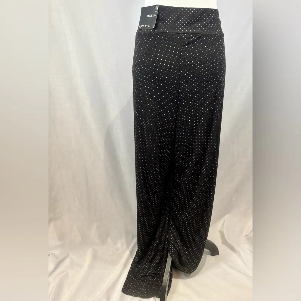 black and gold studded wide leg flowy palazzo pants size 3X NWT - Image 5