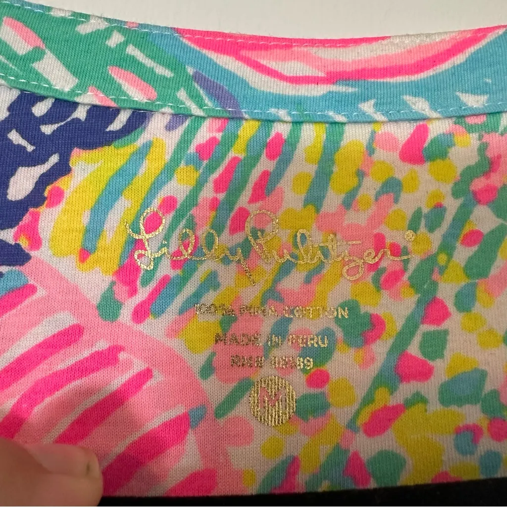 Lilly Pulitzer Ali Dress Roar Of the Seas Womens Medium Pima Cotton - Image 3