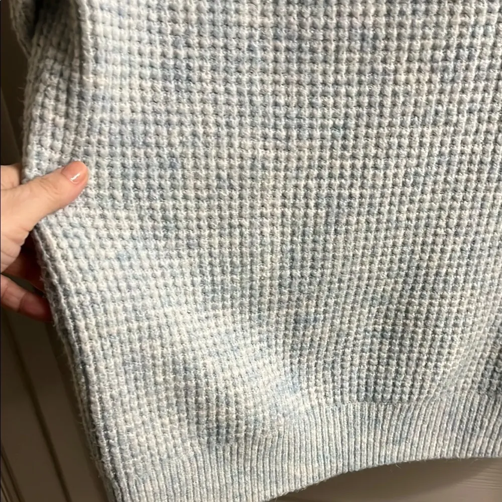 GAP Blue Crew Neck Sweater with Ribbed Texture xs - Image 2