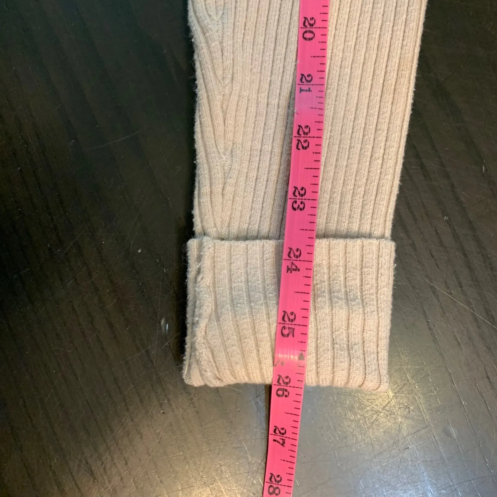 Abercrombie Fitch Ribbed Square Neck Crop Cardigan Beige Button Up Womens Medium - Image 15