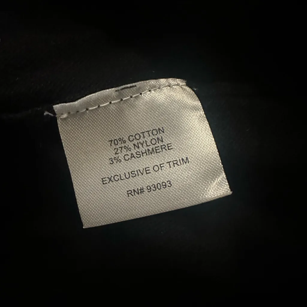 NWT Tyler Boe Chelsey Fur Trim Cashmere Blend Black Party Dress L Size L - Image 5