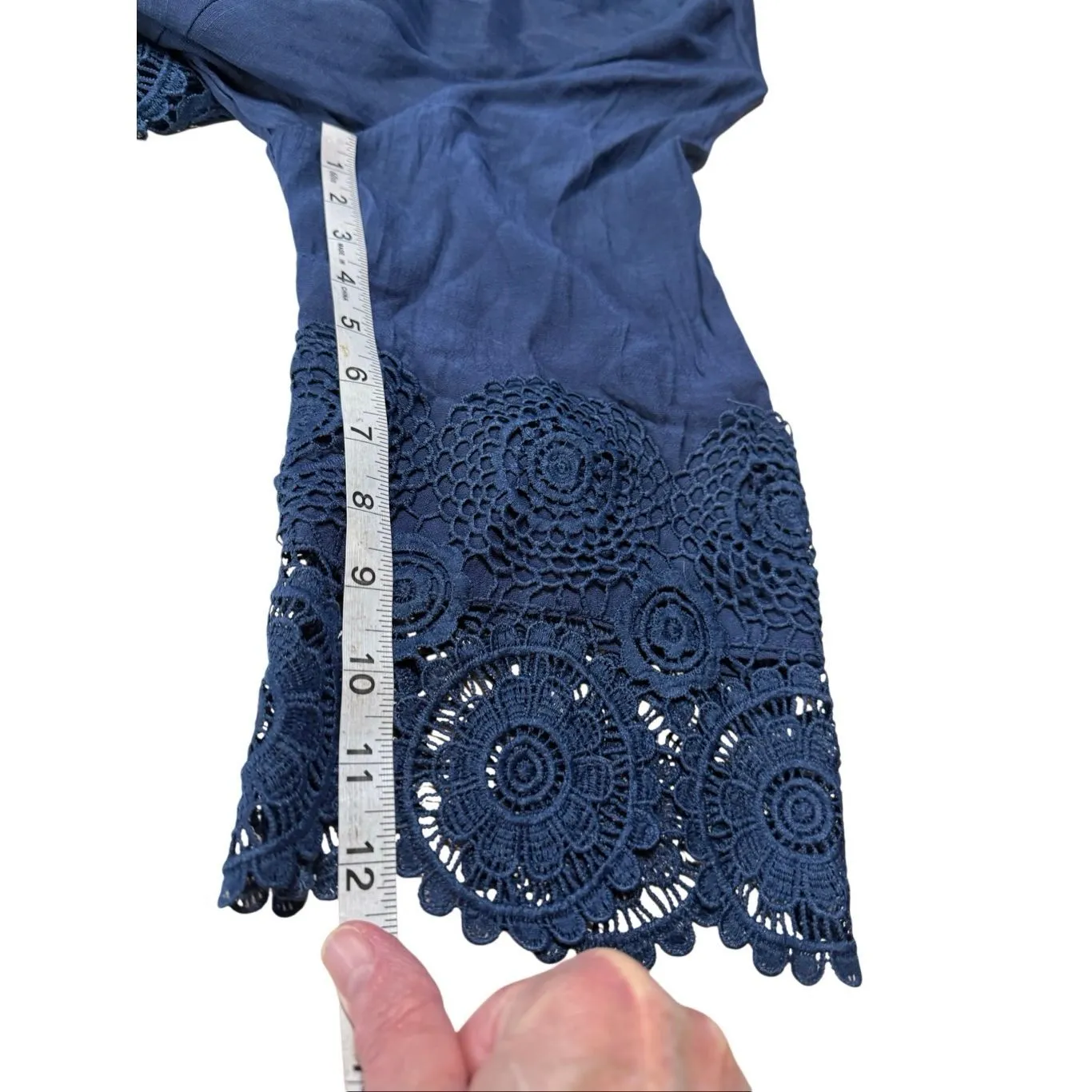 Avenue  Womans Crochet Blouse Blue Sz 22/24 NWT - Image 8