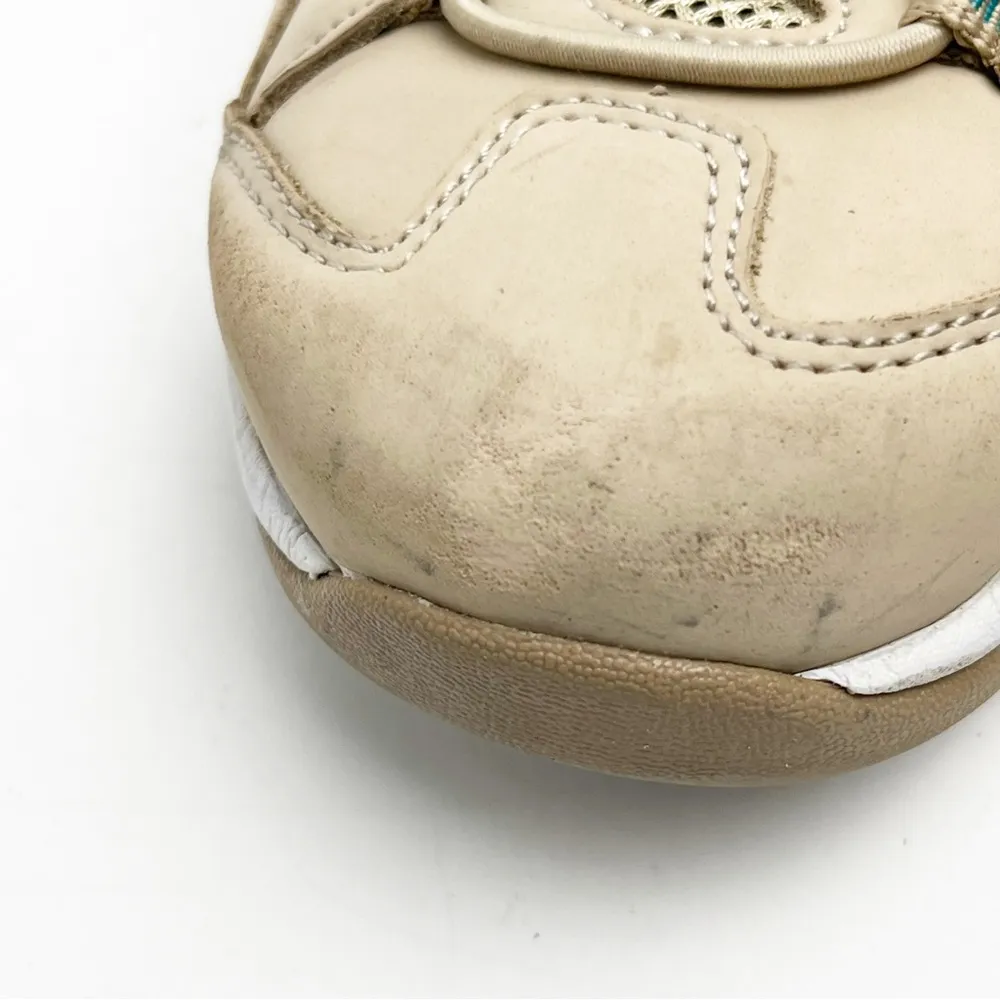 RYKA Tensile Tan Leather Bungee Cord Fisherman Slides, Size 8 - Image 6