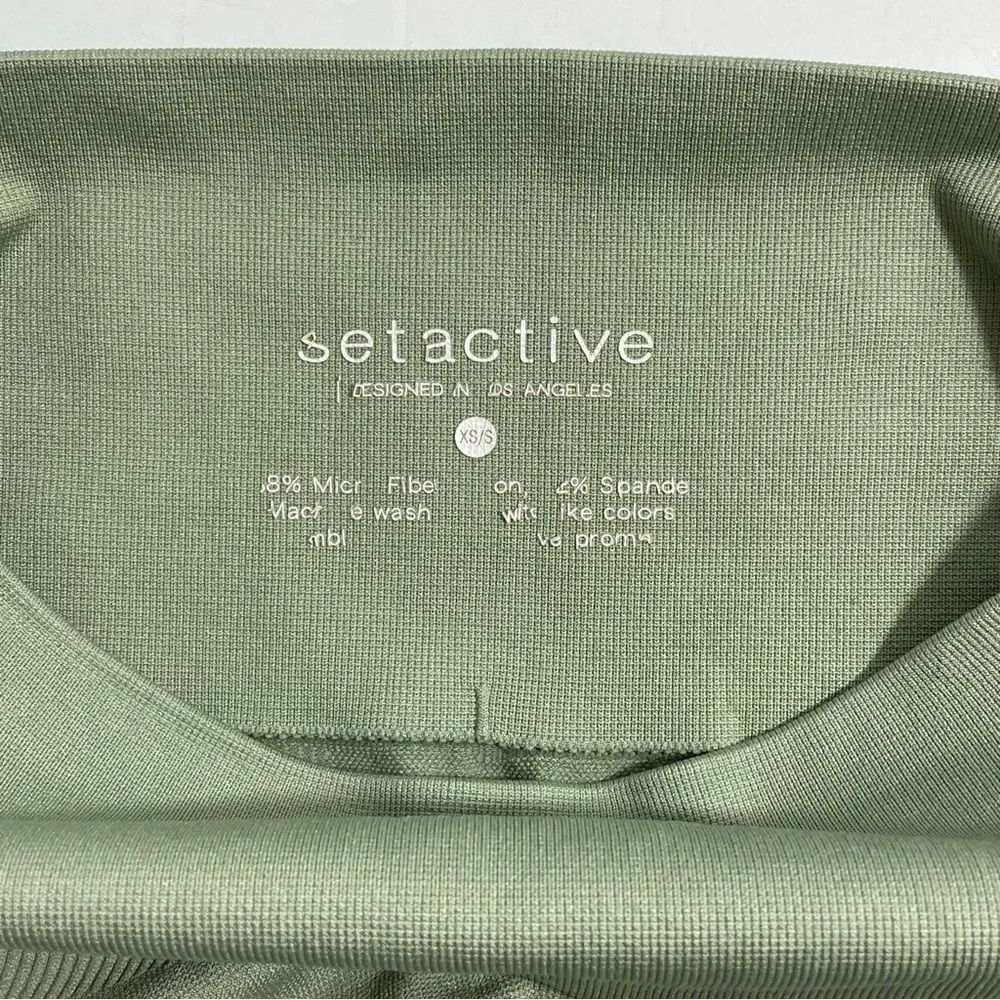 SET ACTIVE Matcha Green Leggings Size XS/S Small‎ - Image 6