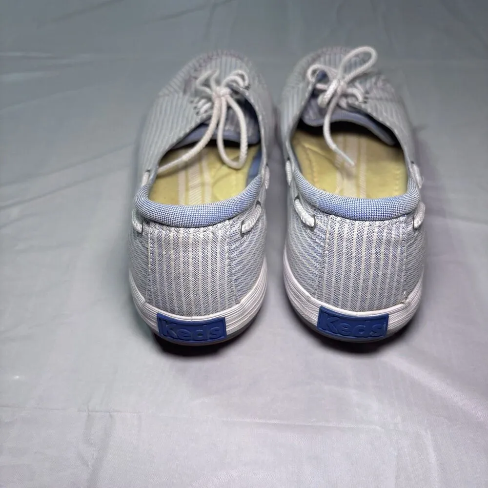 Keds Women's WF51362 Blue White Striped Boat Shoe Slip On Loafer Size 7.5 - Image 4