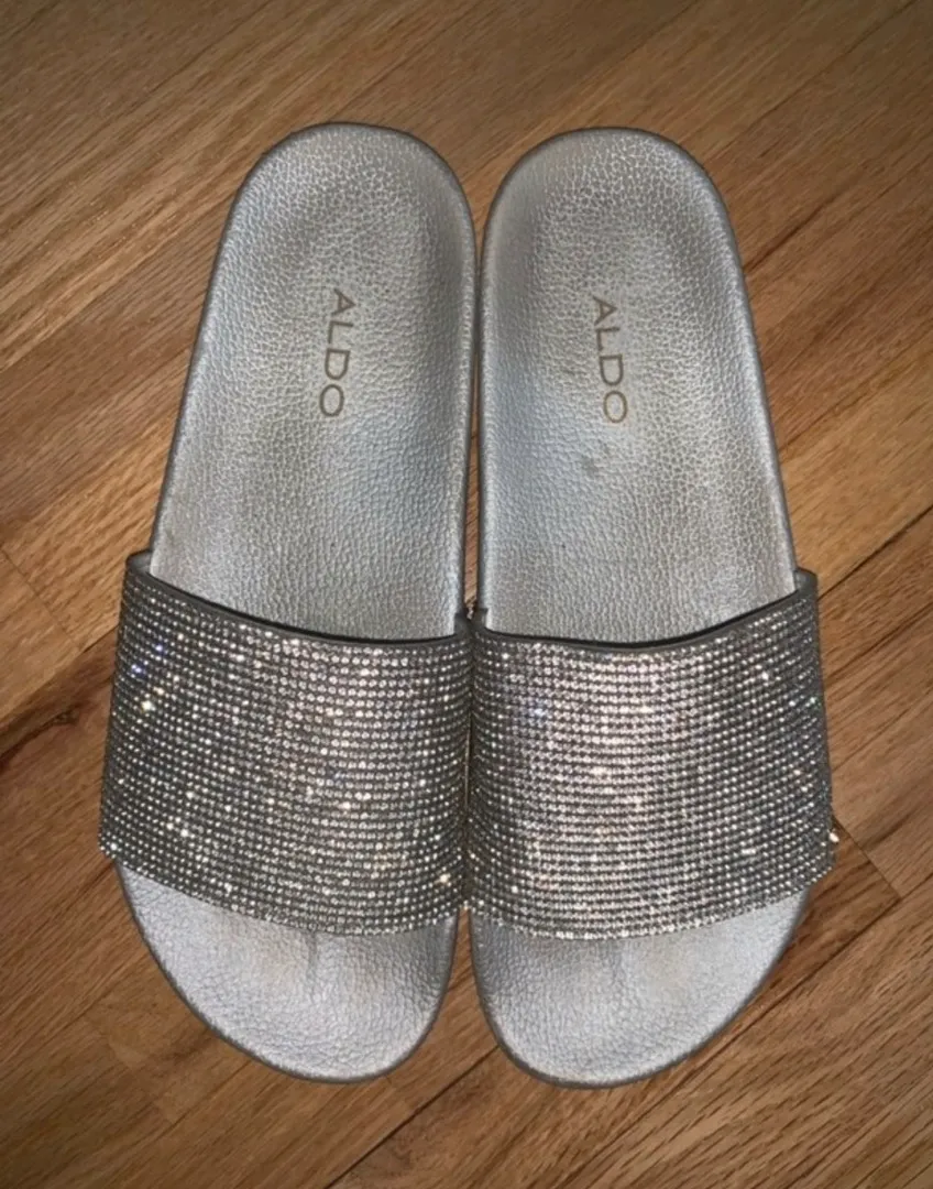 Silver Rhinestone Slides - Image 3