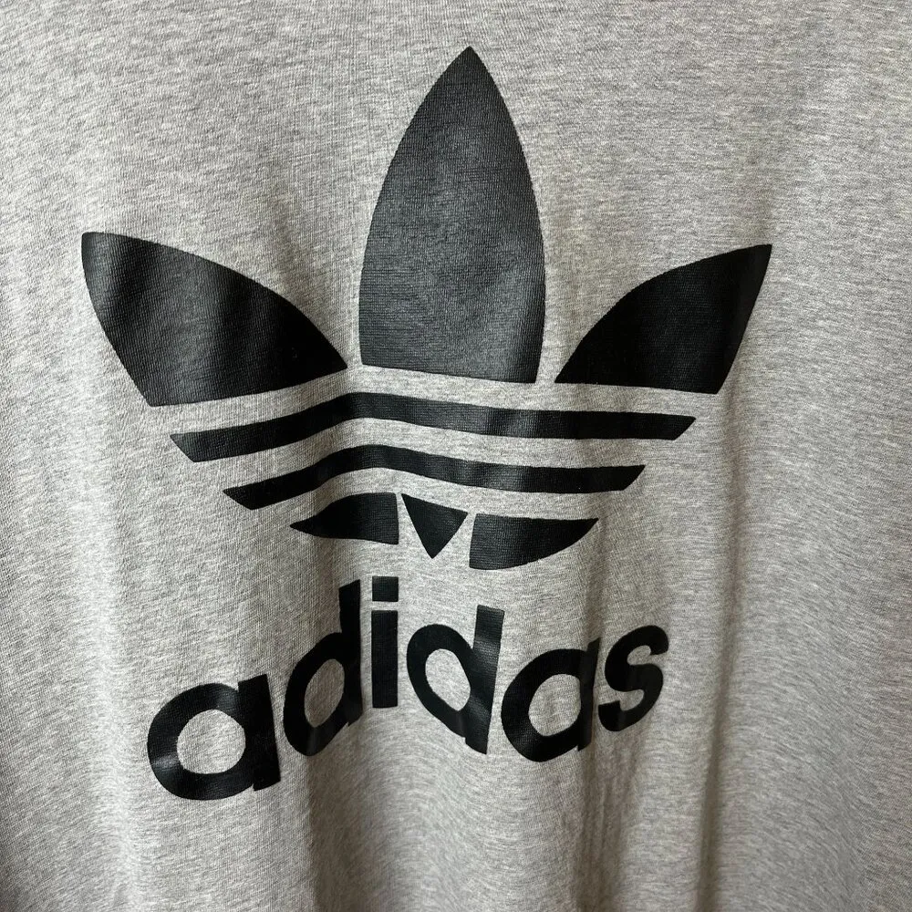 Adidas Originals Gray L Graphic Tee Cotton Unisex - Image 15